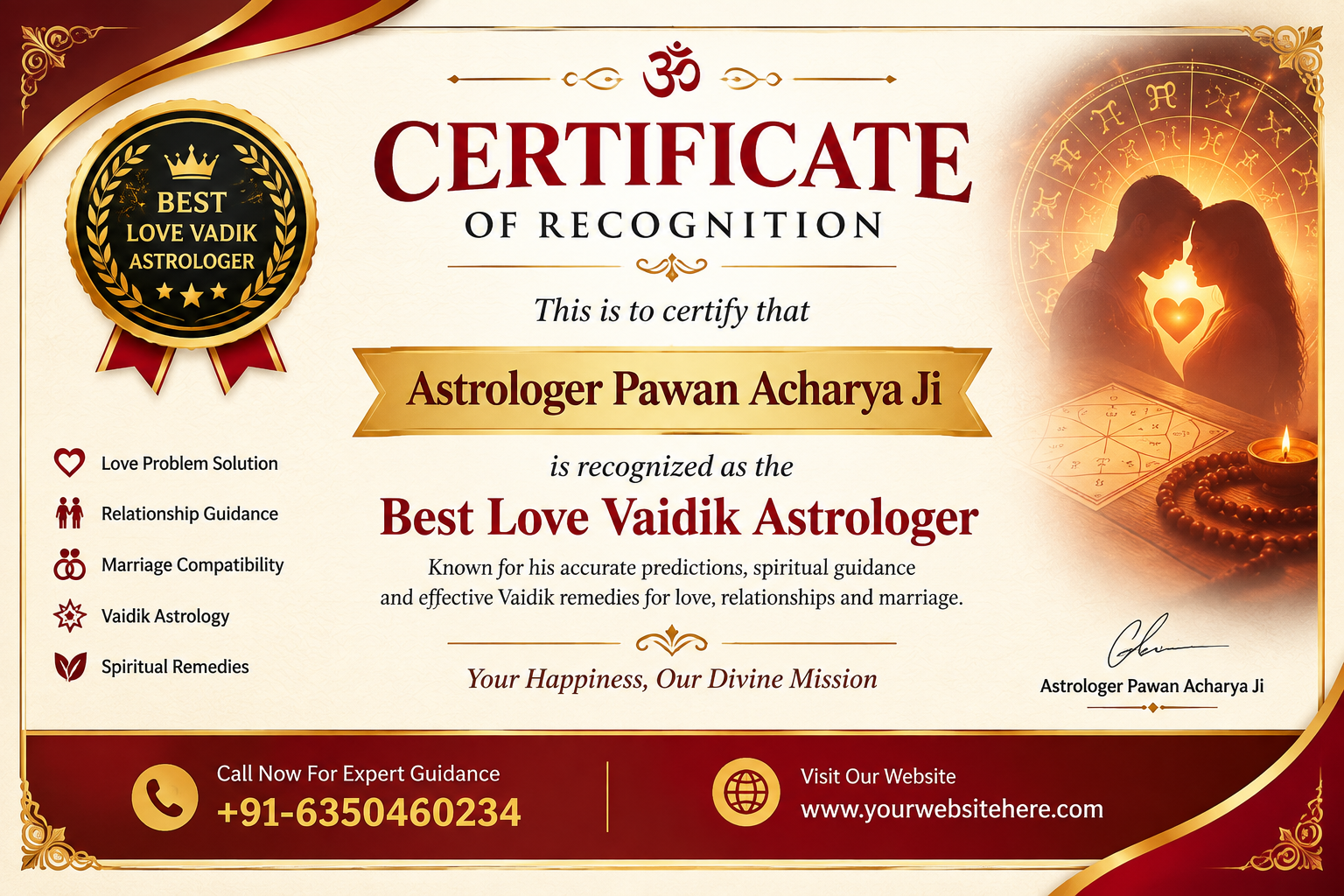 Astrologer Pawan Acharya Ji Certificate 1